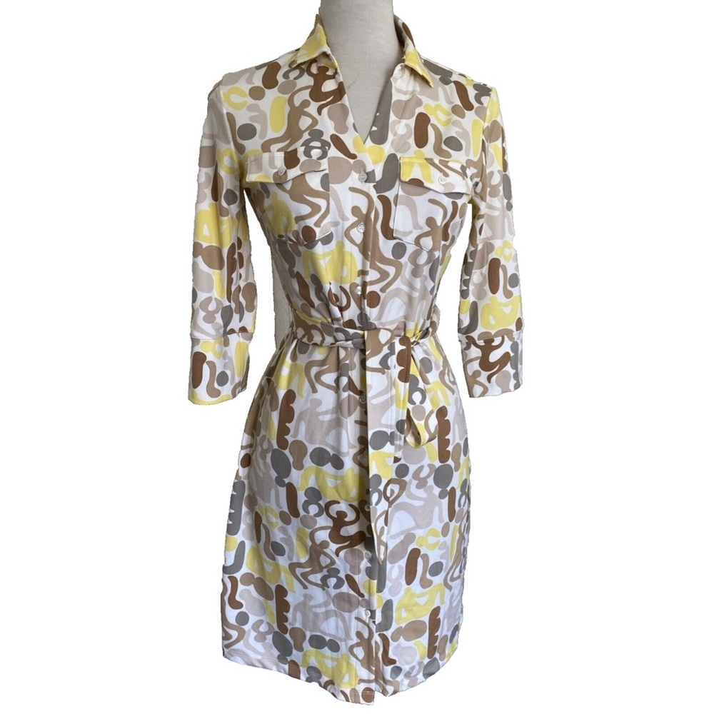 J. McLaughlin Bryn belted long sleeve shirtdress